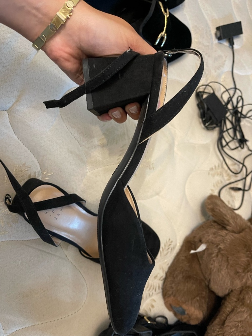 Black block heel